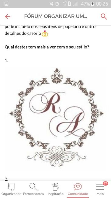 Que monograma você escolhe para o seu convite? - 1