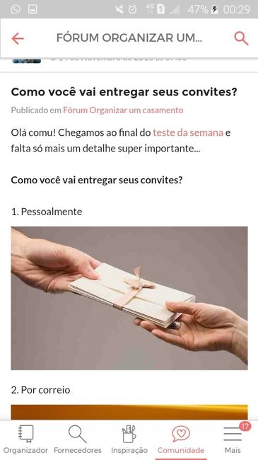 Como você vai entregar seus convites? - 1