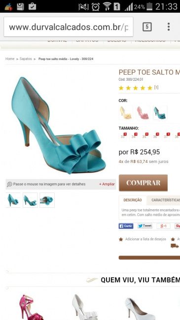 Sapato turquesa comprado - 2
