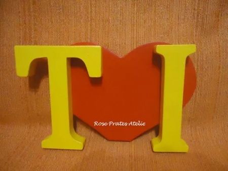 Letras, coração e topo de bolo!! :) - 2