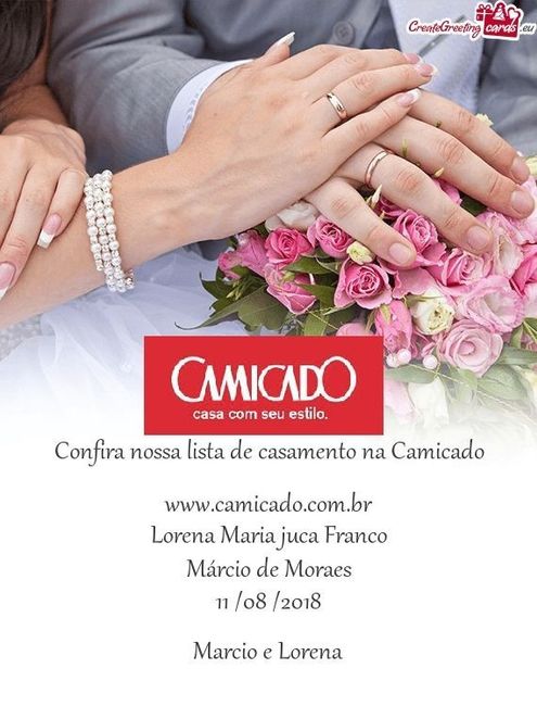 Divulgando a lista de presentes para os convidados 1