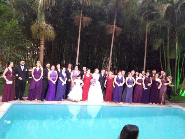 Meus padrinhos e madrinhas - meninas de roxo *-*
