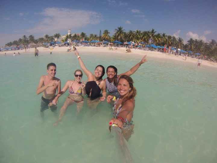 Isla Mujeres com nossas amigas do Rio