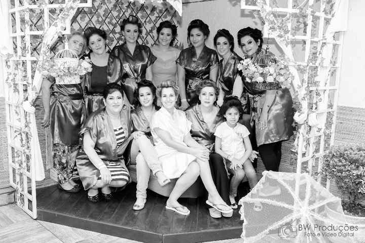Minhas madrinhas lindas no dia da noiva