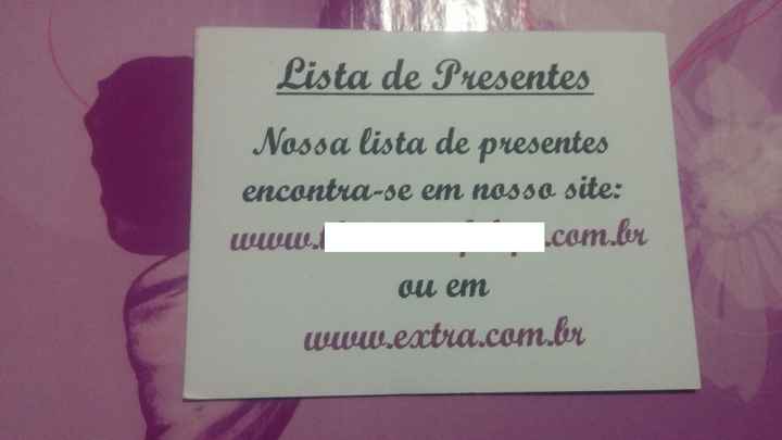 TAG Lista de Presentes