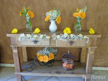 Decoração Amarela e Laranja - estilo Rustico