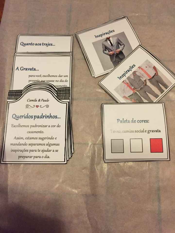 Convites dos padrinhos prontos. - 2