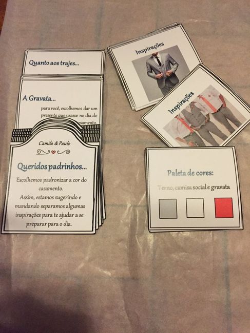 Convites dos padrinhos prontos. - 2
