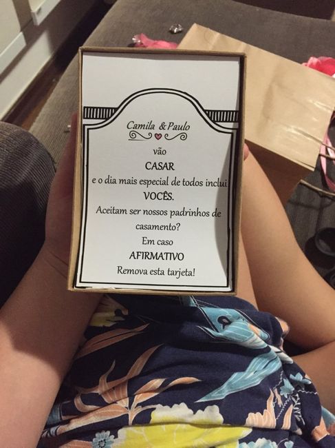 Convites dos padrinhos prontos. - 10