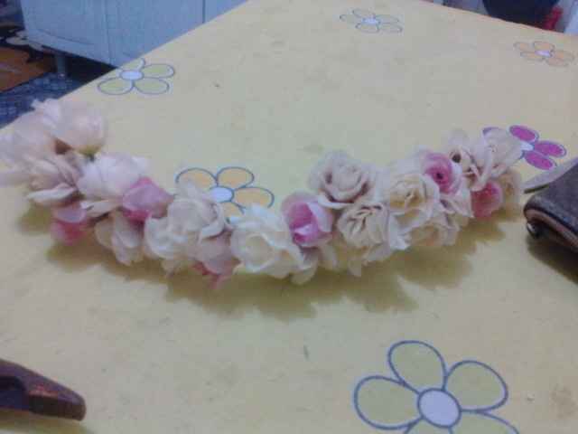 Minha coroa de flores diy :) - 6