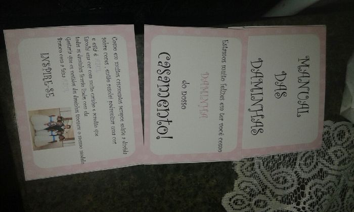 Detalhes do meu casamento: convites padrinhos, daminhas... vem ver ! - 3