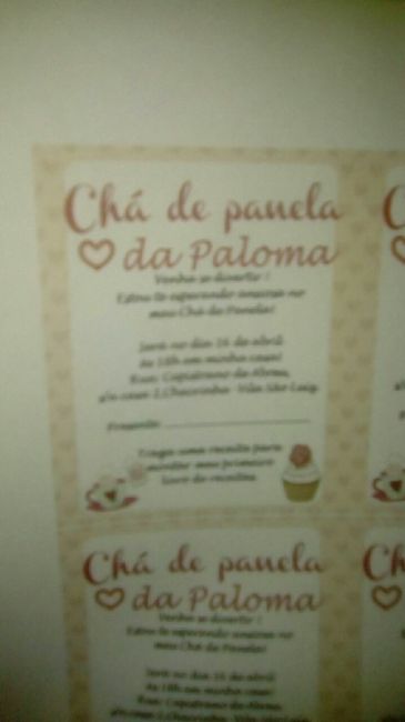 Detalhes do meu casamento: convite do chá de panela...vem ver ! - 4