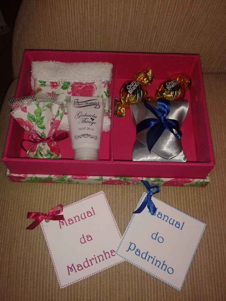 Caixinhas dos casais de padrinhos