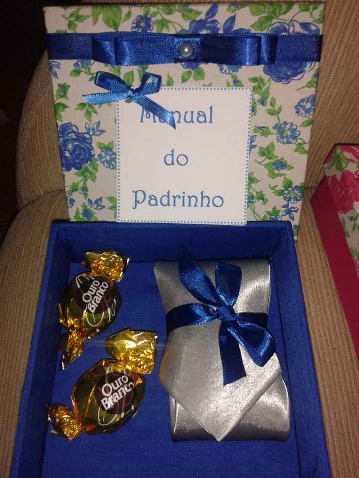 caixinhas dos padrinhos aberta