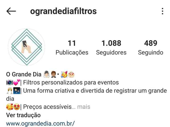 Site de casamento e filtro do Instagram! - 1