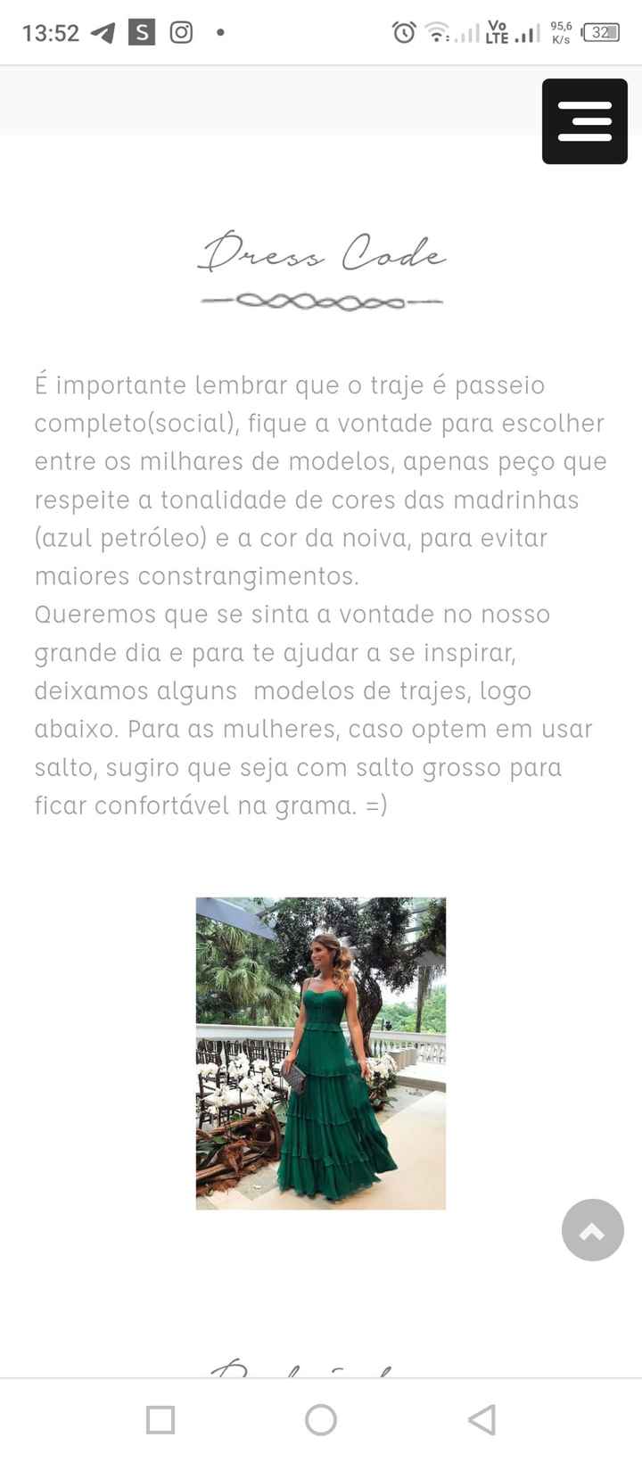 Vestimenta convidados, já pensaram sobre? - 1