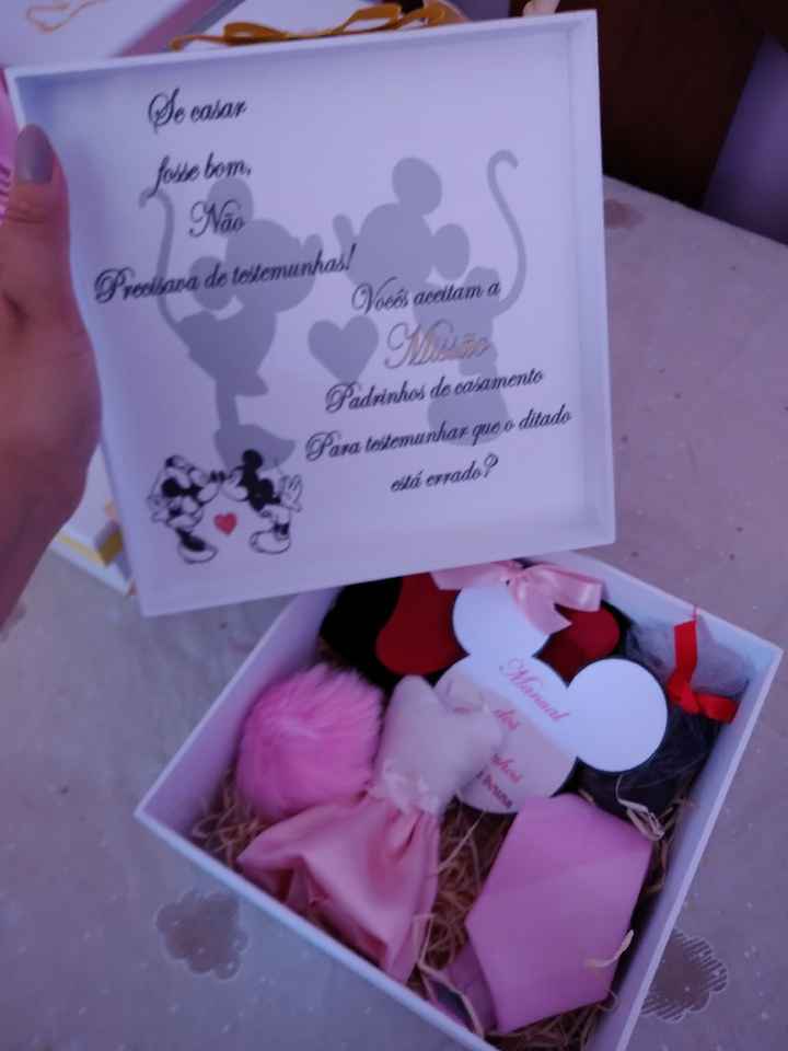 Convite dos padrinhos Mickey e Minnie - 1