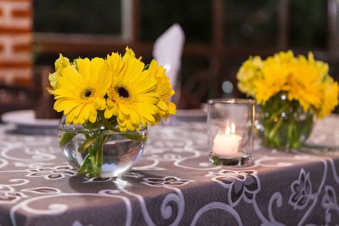 detalhe da mesa dos noivos 