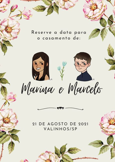 DIY - Save the date (reserve a data) feito no Canva 1