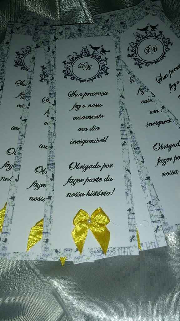 Tags de agradecimento aos convidados. - 1