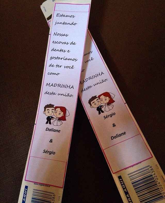 Convites padrinhos - 1