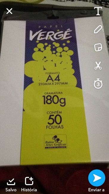 Coisas que irei usar para fazer meu convite. - 4