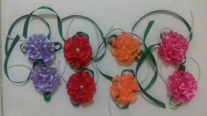Primeiro diy: corsage e flor da lapela - 2