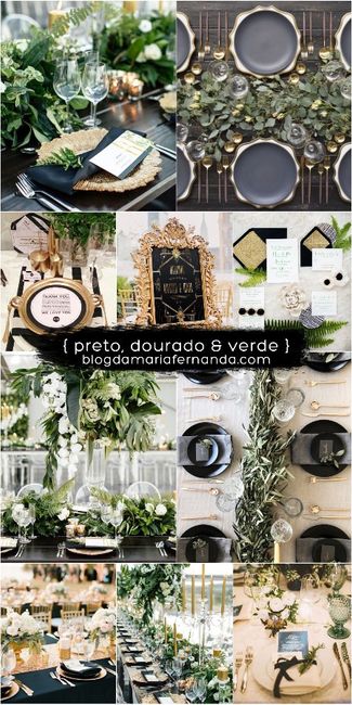 Preto, Dourado e Verde