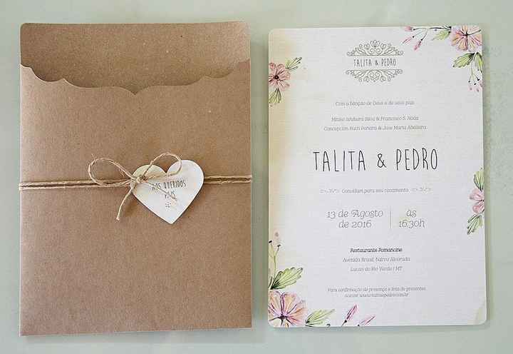 Modelo envelope para convite de casamento - 1