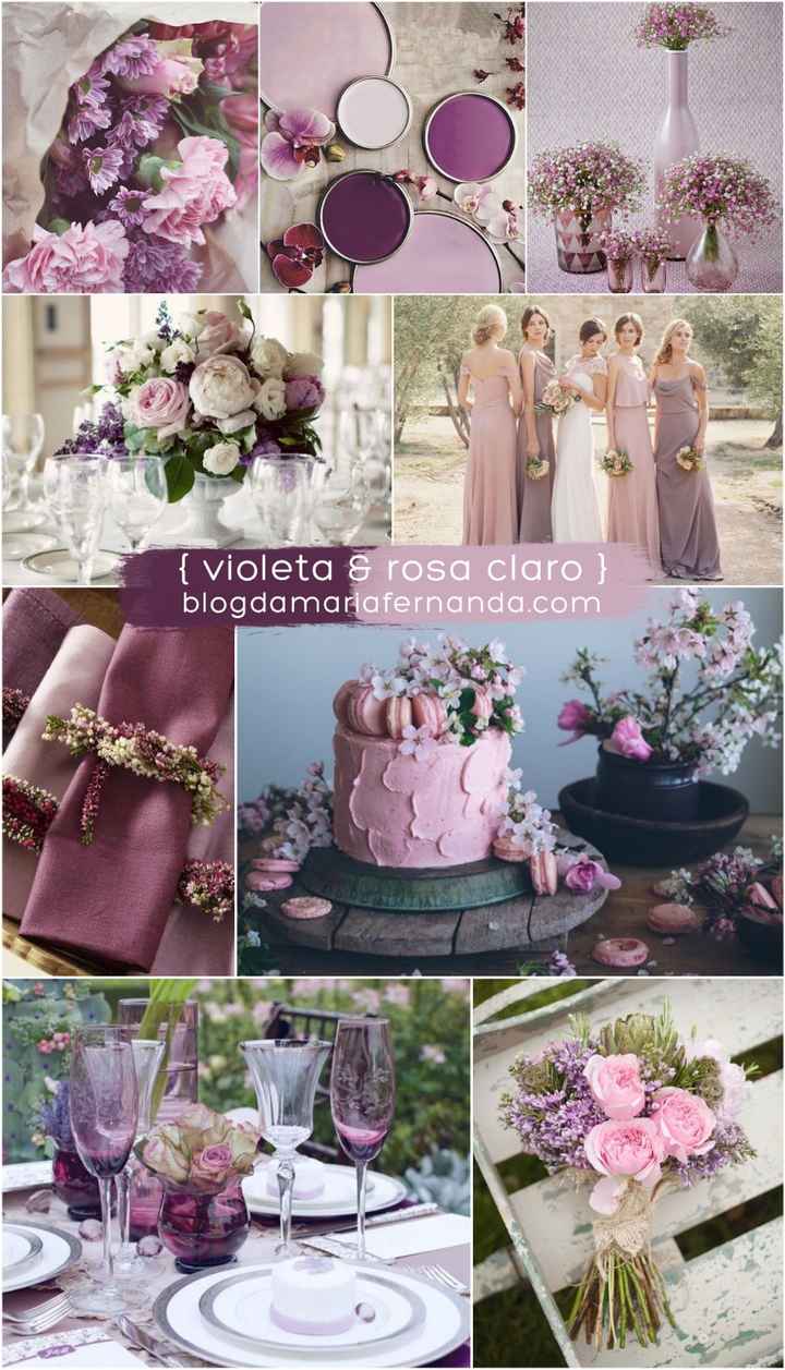 Violeta e Rosa claro