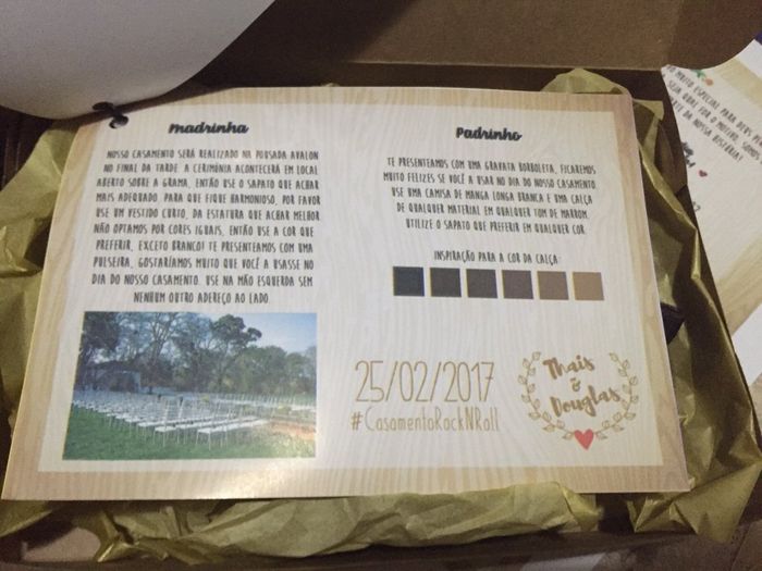 Convite dos padrinhos prontos! rústico. - 8