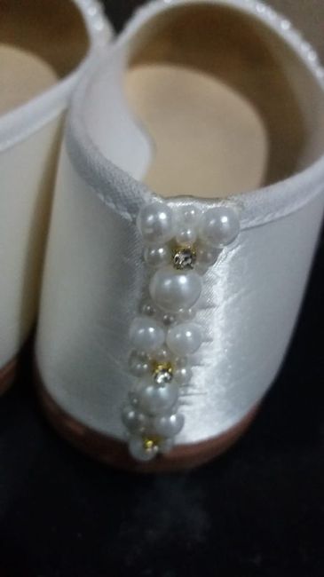 Minha sapatilha de Noiva, com pérolas