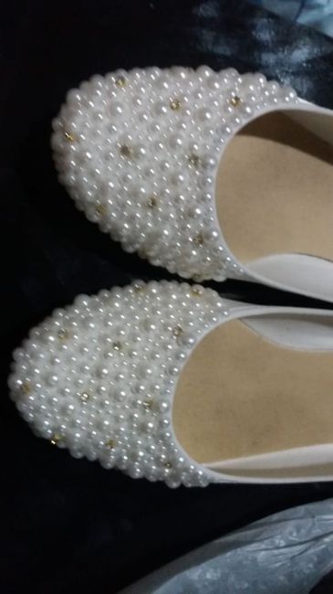 Minha sapatilha de Noiva, com pérolas