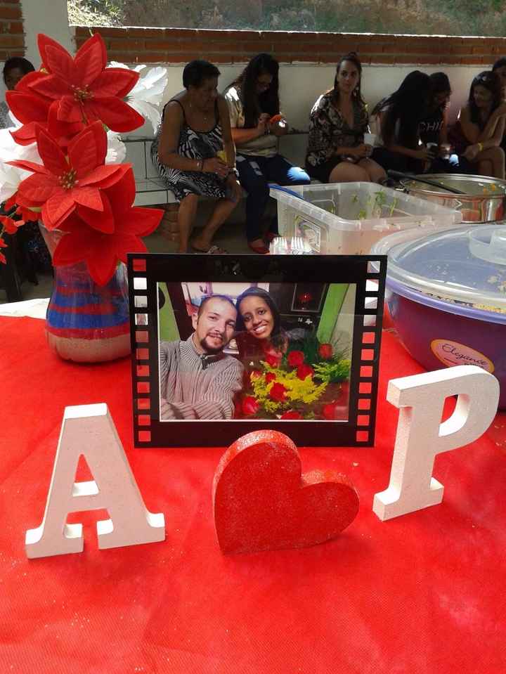 Porta retrato e letras com as nossas iniciais