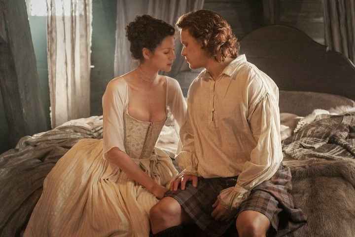 4) Claire e Jaime em sua noite de núpcias (Outlander)