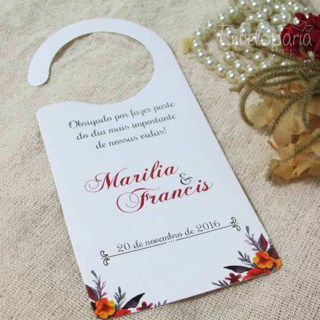 Tag de agradecimento floral
