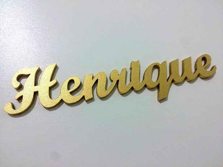 Detalhe da caixinha do pajem com o nome.