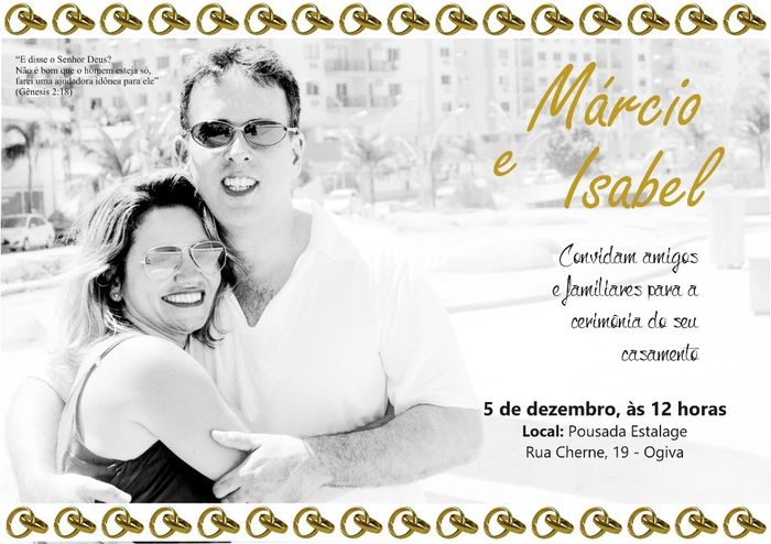 convite do casamento
