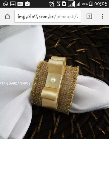 Porta guardanapos com juta - 4