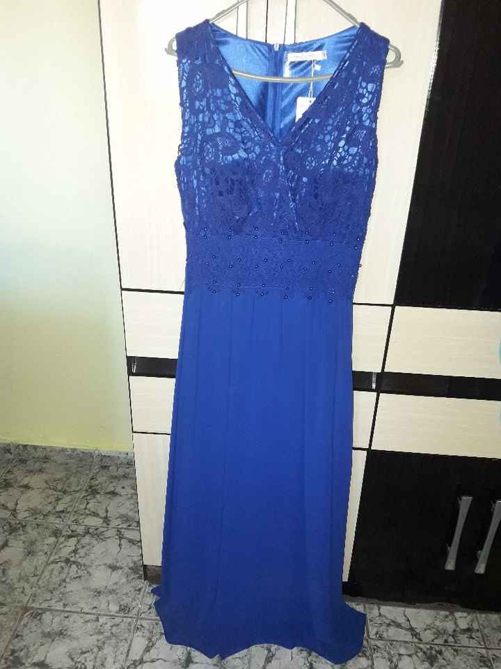 Vestido azul Royal - 1
