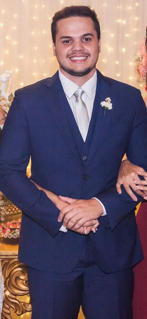 Traje noivo azul marinho