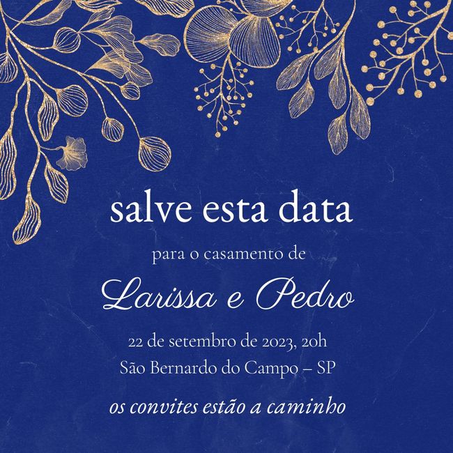 Nosso SAVE THE DATE