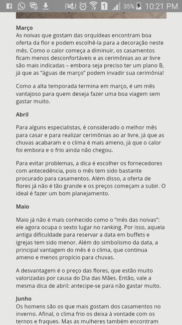 Melhor mês pra casar ( arlivre) - 1