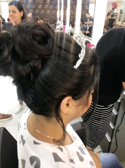 Meu teste de make e penteado 😍 4