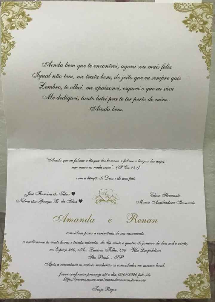Meu convite de casamento! #vemveer 😍 - 2