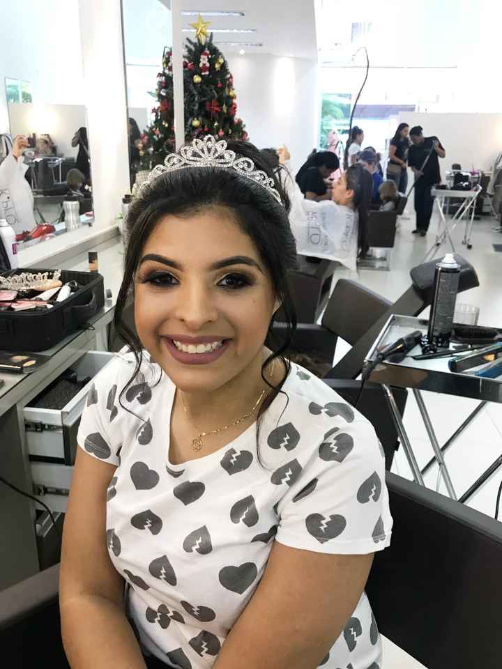 Meu teste de make e penteado 😍 - 1