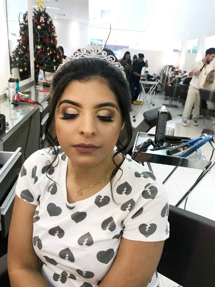 Meu teste de make e penteado 😍 - 2