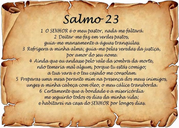 O Senhor é nosso pastor.