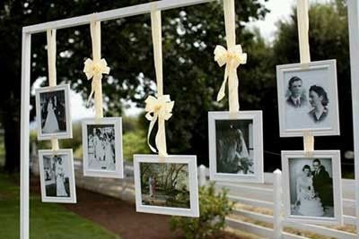 Mural de fotos.