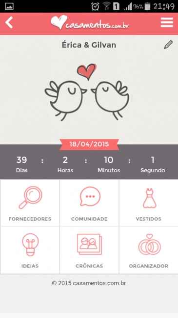 Faltam quantos dias para o seu casamento??? - 1